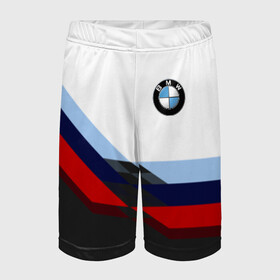 Детские спортивные шорты 3D с принтом BMW M SPORT в Кировске,  100% полиэстер
 | пояс оформлен широкой мягкой резинкой, ткань тянется
 | bmw | автомобиль | автомобильные | бмв | лучшие | марка | машины | мужчинам | патриот | подарок | прикольные | тренд | фанат | флаг