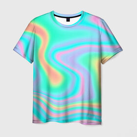 Мужская футболка 3D с принтом Светлые узоры в Кировске, 100% полиэфир | прямой крой, круглый вырез горловины, длина до линии бедер | color | paint | абстракция | абстракция красок | краска | разводы | разводы красок | цветные краски | яркие краски