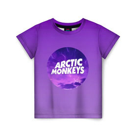 Детская футболка 3D с принтом Arctic Monkeys в Кировске, 100% гипоаллергенный полиэфир | прямой крой, круглый вырез горловины, длина до линии бедер, чуть спущенное плечо, ткань немного тянется | Тематика изображения на принте: алекс тёрнер | арктик | арктические мартышки | гаражный | группа | джейми кук | инди рок | манкис | музыка | мэтт хелдер | ник о мэлли | обезьяна | постпанк ривайвл | психоделический | рок
