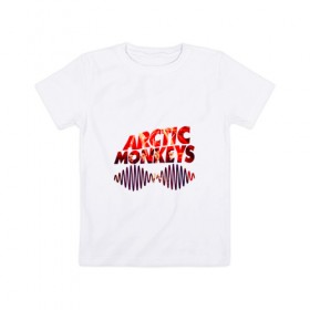 Детская футболка хлопок с принтом Arctic Monkeys в Кировске, 100% хлопок | круглый вырез горловины, полуприлегающий силуэт, длина до линии бедер | 