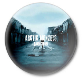 Значок с принтом Arctic Monkeys brainstorm в Кировске,  металл | круглая форма, металлическая застежка в виде булавки | алекс тёрнер | арктик | арктические мартышки | гаражный | группа | джейми кук | инди рок | манкис | музыка | мэтт хелдер | ник о мэлли | обезьяна | постпанк ривайвл | психоделический | рок