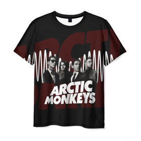 Мужская футболка 3D с принтом Группа Arctic Monkeys в Кировске, 100% полиэфир | прямой крой, круглый вырез горловины, длина до линии бедер | алекс тёрнер | арктик | арктические мартышки | гаражный | группа | дж ейми кук | инди рок | манкис | музыка | мэтт хелдер | ник о мэлли | обезьяна | постпанк ривайвл | психоделический | рок