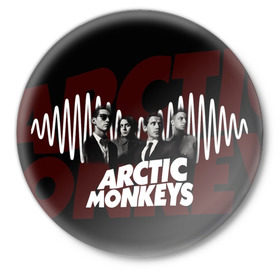 Значок с принтом Группа Arctic Monkeys в Кировске,  металл | круглая форма, металлическая застежка в виде булавки | алекс тёрнер | арктик | арктические мартышки | гаражный | группа | дж ейми кук | инди рок | манкис | музыка | мэтт хелдер | ник о мэлли | обезьяна | постпанк ривайвл | психоделический | рок