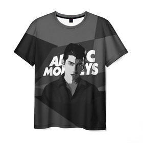 Мужская футболка 3D с принтом Солист Arctic Monkeys в Кировске, 100% полиэфир | прямой крой, круглый вырез горловины, длина до линии бедер | Тематика изображения на принте: arc | алекс тёрнер | арктик | арктические мартышки | гаражный | группа | джейми кук | инди рок | манкис | музыка | мэтт хелдер | ник о мэлли | обезьяна | постпанк ривайвл | психоделический | рок