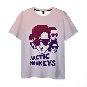 Мужская футболка 3D с принтом Группа Arctic Monkeys в Кировске, 100% полиэфир | прямой крой, круглый вырез горловины, длина до линии бедер | Тематика изображения на принте: 