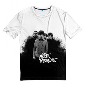 Мужская футболка 3D с принтом Группа Arctic Monkeys в Кировске, 100% полиэфир | прямой крой, круглый вырез горловины, длина до линии бедер | arctic monkeys обезьянка