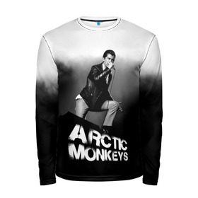 Мужской лонгслив 3D с принтом Солист Arctic Monkeys в Кировске, 100% полиэстер | длинные рукава, круглый вырез горловины, полуприлегающий силуэт | алекс тёрнер | арктик | арктические мартышки | гаражный | группа | джейми кук | инди рок | манкис | музыка | мэтт хелдер | ник о мэлли | обезьяна | постпанк ривайвл | психоделический | рок