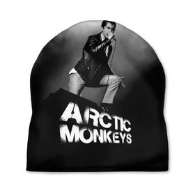 Шапка 3D с принтом Солист Arctic Monkeys в Кировске, 100% полиэстер | универсальный размер, печать по всей поверхности изделия | алекс тёрнер | арктик | арктические мартышки | гаражный | группа | джейми кук | инди рок | манкис | музыка | мэтт хелдер | ник о мэлли | обезьяна | постпанк ривайвл | психоделический | рок