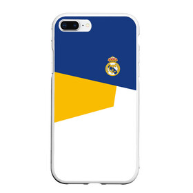 Чехол для iPhone 7Plus/8 Plus матовый с принтом Real Madrid 2018 #6 в Кировске, Силикон | Область печати: задняя сторона чехла, без боковых панелей | emirates | fc | real madrid | клуб | мяч | реал мадрид