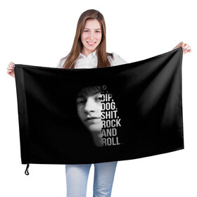 Флаг 3D с принтом Солист Arctic Monkeys в Кировске, 100% полиэстер | плотность ткани — 95 г/м2, размер — 67 х 109 см. Принт наносится с одной стороны | 