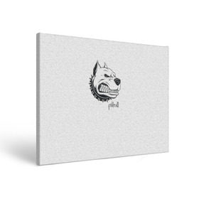 Холст прямоугольный с принтом Pitbull в Кировске, 100% ПВХ |  | Тематика изображения на принте: dog | питбуль | порода | рисунок | собака