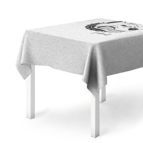 Скатерть 3D с принтом Pitbull в Кировске, 100% полиэстер (ткань не мнется и не растягивается) | Размер: 150*150 см | Тематика изображения на принте: dog | питбуль | порода | рисунок | собака