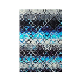 Обложка для паспорта матовая кожа с принтом frost psychedelic в Кировске, натуральная матовая кожа | размер 19,3 х 13,7 см; прозрачные пластиковые крепления | 