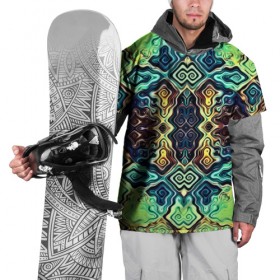 Накидка на куртку 3D с принтом Fractall в Кировске, 100% полиэстер |  | волны | полосы | разводы | разноцветный | узоры