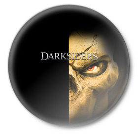 Значок с принтом Darksiders 4 в Кировске,  металл | круглая форма, металлическая застежка в виде булавки | darksiders