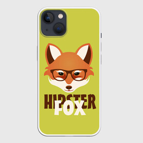 Чехол для iPhone 13 с принтом Хипстер лиса в Кировске,  |  | борода | зверь | лиса | очки