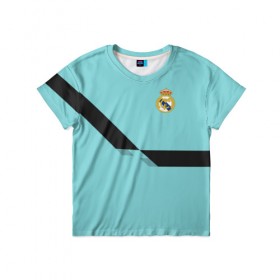 Детская футболка 3D с принтом Real Madrid 2018 #4 в Кировске, 100% гипоаллергенный полиэфир | прямой крой, круглый вырез горловины, длина до линии бедер, чуть спущенное плечо, ткань немного тянется | Тематика изображения на принте: 