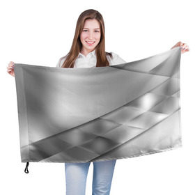 Флаг 3D с принтом Grey rhombuses в Кировске, 100% полиэстер | плотность ткани — 95 г/м2, размер — 67 х 109 см. Принт наносится с одной стороны | grey | абстракция | геометрия | ромб | текстура