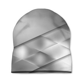 Шапка 3D с принтом Grey rhombuses в Кировске, 100% полиэстер | универсальный размер, печать по всей поверхности изделия | Тематика изображения на принте: grey | абстракция | геометрия | ромб | текстура
