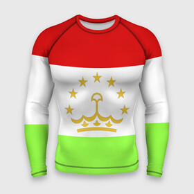 Мужской рашгард 3D с принтом Флаг Таджикистана в Кировске,  |  | парчами точикистон | таджикистан | точикистон | флаг | флаг таджикистана