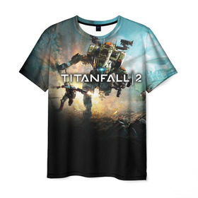 Мужская футболка 3D с принтом Titanfall в Кировске, 100% полиэфир | прямой крой, круглый вырез горловины, длина до линии бедер | мех | мехи | пилот | пилоты | спектр | спектры | титан