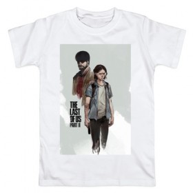 Мужская футболка хлопок с принтом The Last of Us в Кировске, 100% хлопок | прямой крой, круглый вырез горловины, длина до линии бедер, слегка спущенное плечо. | 