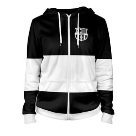 Женская толстовка 3D на молнии с принтом FC Barcelona Black Collection в Кировске, 100% полиэстер | длина до линии бедра, манжеты и пояс оформлены мягкой тканевой резинкой, двухслойный капюшон со шнурком для регулировки, спереди молния, по бокам два кармана | black collection | fc | fc barcelona | fcb | fly emirates | ronaldo | барселона | зож | клуб | линии | месси | модные | мяч | реал мадрид | спорт | спортивные | тренды | футбол | футбольный клуб | эмблема