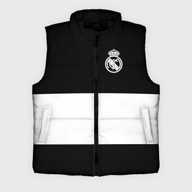 Мужской жилет утепленный 3D с принтом Real Madrid Black Collection в Кировске,  |  | Тематика изображения на принте: emirates | fc | real madrid | клуб | мяч | реал мадрид