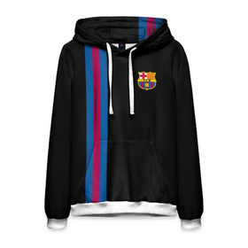 Мужская толстовка 3D с принтом FC Barcelona Line Collection в Кировске, 100% полиэстер | двухслойный капюшон со шнурком для регулировки, мягкие манжеты на рукавах и по низу толстовки, спереди карман-кенгуру с мягким внутренним слоем. | Тематика изображения на принте: fc | барселона | эмблема