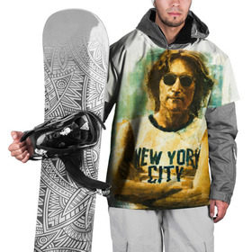 Накидка на куртку 3D с принтом Джон Леннон 10 в Кировске, 100% полиэстер |  | Тематика изображения на принте: john lennon | the beatles | битлс | джон леннон