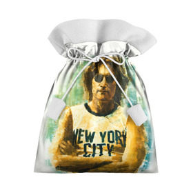 Подарочный 3D мешок с принтом Джон Леннон 10 в Кировске, 100% полиэстер | Размер: 29*39 см | john lennon | the beatles | битлс | джон леннон