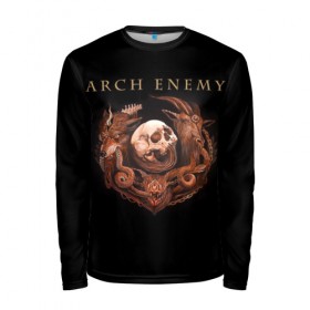 Мужской лонгслив 3D с принтом Arch Enemy в Кировске, 100% полиэстер | длинные рукава, круглый вырез горловины, полуприлегающий силуэт | alissa white gluz | arch enemy | алисса уайт глаз | арч энеми