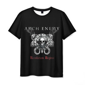 Мужская футболка 3D с принтом Arch Enemy в Кировске, 100% полиэфир | прямой крой, круглый вырез горловины, длина до линии бедер | alissa white gluz | arch enemy | алисса уайт глаз | арч энеми