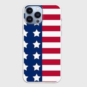Чехол для iPhone 13 Pro Max с принтом USA FLAG  АМЕРИКАНСКИЙ ФЛАГ в Кировске,  |  | Тематика изображения на принте: star | usa | америка | белый | звезды | красный | линии | полосы | популярные | синий | сша | триколор | туристические | флаг | цвет | штаты