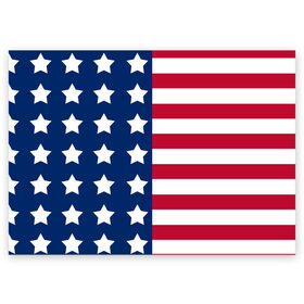 Поздравительная открытка с принтом USA Flag в Кировске, 100% бумага | плотность бумаги 280 г/м2, матовая, на обратной стороне линовка и место для марки
 | Тематика изображения на принте: star | usa | америка | белый | звезды | красный | линии | полосы | популярные | синий | сша | триколор | туристические | флаг | цвет | штаты