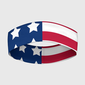 Повязка на голову 3D с принтом USA FLAG  АМЕРИКАНСКИЙ ФЛАГ в Кировске,  |  | star | usa | америка | белый | звезды | красный | линии | полосы | популярные | синий | сша | триколор | туристические | флаг | цвет | штаты