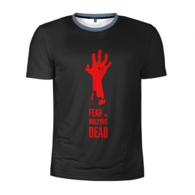 Мужская футболка 3D спортивная с принтом Бойтесь ходячих мертвецов 3 в Кировске, 100% полиэстер с улучшенными характеристиками | приталенный силуэт, круглая горловина, широкие плечи, сужается к линии бедра | 