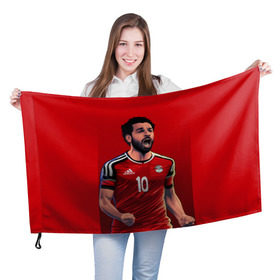 Флаг 3D с принтом Мохамед Салах в Кировске, 100% полиэстер | плотность ткани — 95 г/м2, размер — 67 х 109 см. Принт наносится с одной стороны | mohamed salah ghaly | ливерпуль | мохаммед салах хамед гали | сборная египта | спорт | футбол