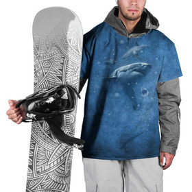 Накидка на куртку 3D с принтом Shark в Кировске, 100% полиэстер |  | fish | ocean | акула | вода | животные | море | океан | рыба | челюсти
