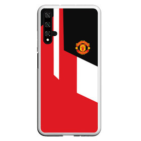 Чехол для Honor 20 с принтом Manchester United 2018 New в Кировске, Силикон | Область печати: задняя сторона чехла, без боковых панелей | Тематика изображения на принте: emirates | fc | manchester united | абстракция | геометрия | зож | клуб | линии | манчестер юнайтед | модные | мяч | россии | спорт | спортивные | стиль | тренды | футбол | футбольный клуб | экстрим | эмблема