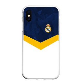 Чехол для iPhone XS Max матовый с принтом Real Madrid 2018 New в Кировске, Силикон | Область печати: задняя сторона чехла, без боковых панелей | emirates | fc | real madrid | клуб | мяч | реал мадрид