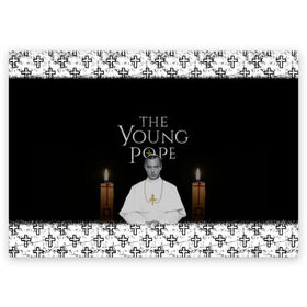 Поздравительная открытка с принтом Молодой Папа | The Young Pope в Кировске, 100% бумага | плотность бумаги 280 г/м2, матовая, на обратной стороне линовка и место для марки
 | Тематика изображения на принте: the young pope | молодой папа
