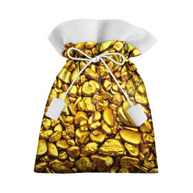 Подарочный 3D мешок с принтом Золотые камешки в Кировске, 100% полиэстер | Размер: 29*39 см | abstraction | gold | rich | texture | богатство | золотая абстракция | золото | кубики | текстура