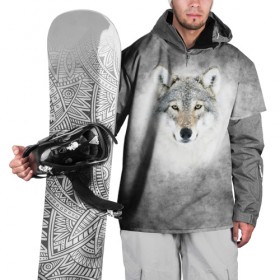 Накидка на куртку 3D с принтом Wolf в Кировске, 100% полиэстер |  | animal | snow | волк | животные | снег | хищник