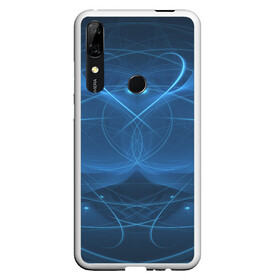 Чехол для Honor P Smart Z с принтом Blue fractal в Кировске, Силикон | Область печати: задняя сторона чехла, без боковых панелей | Тематика изображения на принте: art | background | beautiful | color | festive | fractal | lines | photo | picture | smooth | strange | style