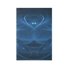 Обложка для паспорта матовая кожа с принтом Blue fractal в Кировске, натуральная матовая кожа | размер 19,3 х 13,7 см; прозрачные пластиковые крепления | Тематика изображения на принте: art | background | beautiful | color | festive | fractal | lines | photo | picture | smooth | strange | style