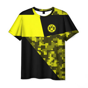 Мужская футболка 3D с принтом Borussia Dortmund 2018 Sport в Кировске, 100% полиэфир | прямой крой, круглый вырез горловины, длина до линии бедер | боруссия | дортмунд