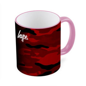 Кружка с принтом Hype Military Black Red в Кировске, керамика | ёмкость 330 мл | brand | camo | hype | military | rap | swag | бренд | камо | камуфляж | милитари | модные | надписи | полосы | популярные | пятна | тренд | тренды | узоры | хайп | хайпанем | хаки | цвета