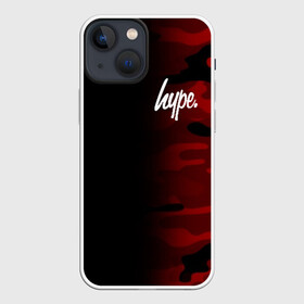 Чехол для iPhone 13 mini с принтом Hype Military Black Red в Кировске,  |  | brand | camo | hype | military | rap | swag | бренд | камо | камуфляж | милитари | модные | надписи | полосы | популярные | пятна | тренд | тренды | узоры | хайп | хайпанем | хаки | цвета
