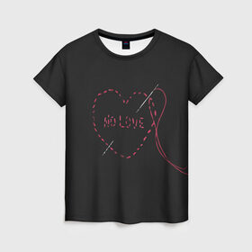 Женская футболка 3D с принтом Face / No Love / Фэйс в Кировске, 100% полиэфир ( синтетическое хлопкоподобное полотно) | прямой крой, круглый вырез горловины, длина до линии бедер | rap | рэпер | фейс | фэйс